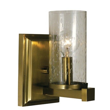 1-Light Brushed Bronze Compass Sconce